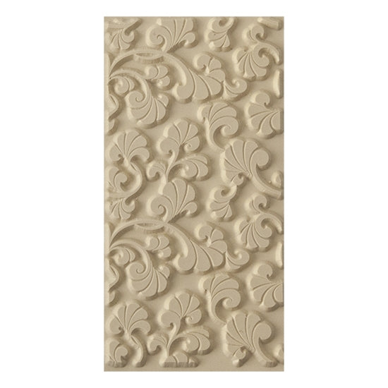 Texture Tile - Plume Party. Beige Texture Tiles are flexible, washable and can be used with any soft clay. Spritz with CoolSlip or dust on Dry Powder Release for stick-free impressions when using metal clay and polymer clay.