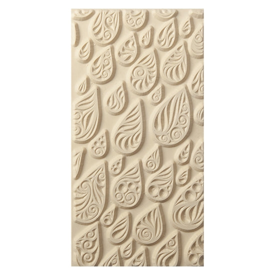 Texture Tile - Rainy Day. Beige Texture Tiles are flexible, washable and can be used with any soft clay. Spritz with CoolSlip or dust on Dry Powder Release for stick-free impressions when using metal clay and polymer clay.