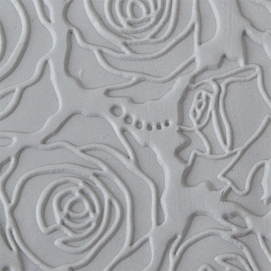 Texture Tile - Rose Cluster sample rolled into clay