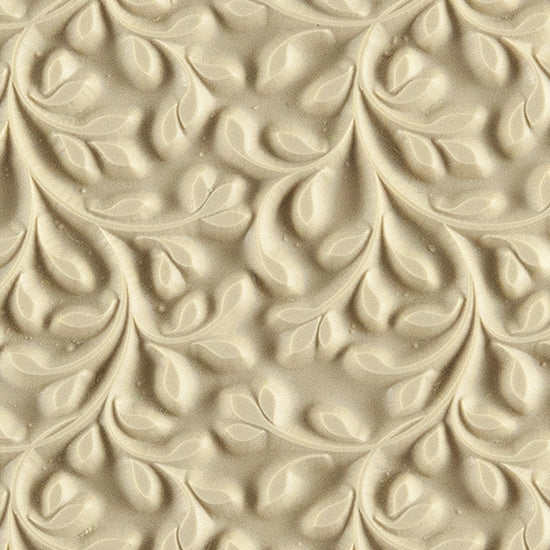 Texture Tile - Wall of Vines. Beige Texture Tiles are flexible, washable and can be used with any soft clay. Spritz with CoolSlip or dust on Dry Powder Release for stick-free impressions when using metal clay and polymer clay.