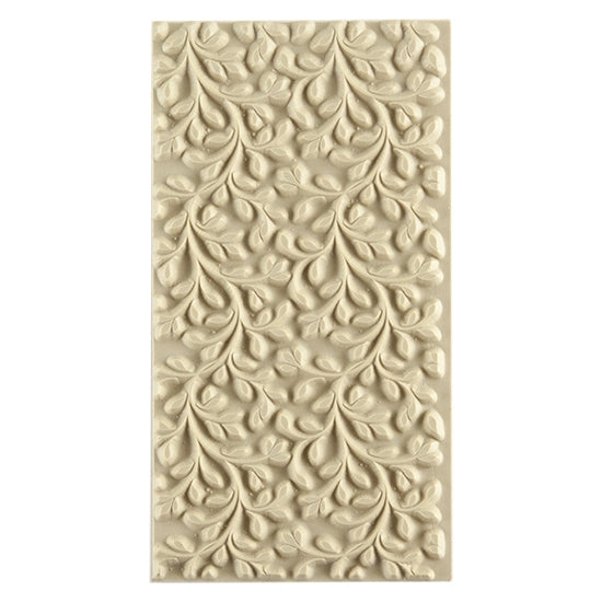 Texture Tile - Wall of Vines. Beige Texture Tiles are flexible, washable and can be used with any soft clay. Spritz with CoolSlip or dust on Dry Powder Release for stick-free impressions when using metal clay and polymer clay.