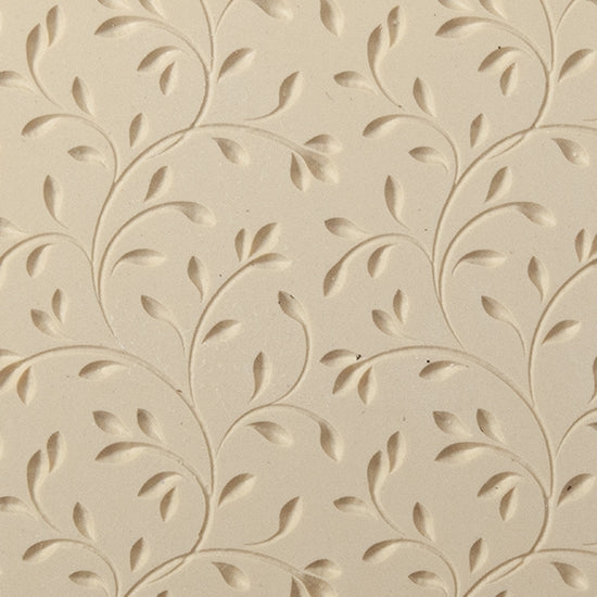 Texture Tile - Wall of Vines Embossed. Beige Texture Tiles are flexible, washable and can be used with any soft clay. Spritz with CoolSlip or dust on Dry Powder Release for stick-free impressions when using metal clay and polymer clay.