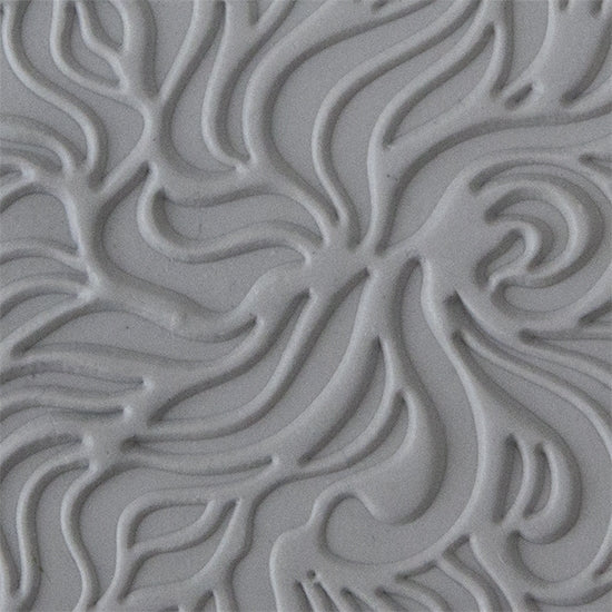 Texture Tile - Wavey Embossed sample rolled into clay