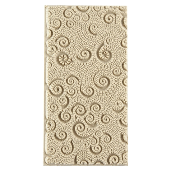 Texture Tile - Connect the Dots. Beige Texture Tiles are flexible, washable and can be used with any soft clay. Spritz with CoolSlip or dust on Dry Powder Release for stick-free impressions when using metal clay and polymer clay.