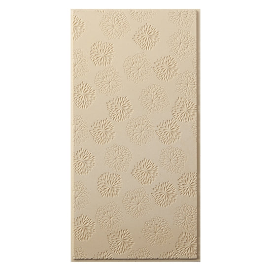 Texture Tile - Mome Raths Embossed. Beige Texture Tiles are flexible, washable and can be used with any soft clay. Spritz with CoolSlip or dust on Dry Powder Release for stick-free impressions when using metal clay and polymer clay.