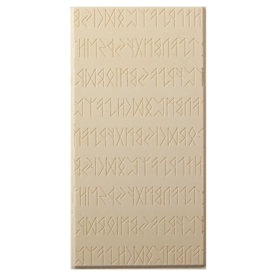 Texture Tile - Cave Writing Embossed. Beige Texture Tiles are flexible, washable and can be used with any soft clay. Spritz with CoolSlip or dust on Dry Powder Release for stick-free impressions when using metal clay and polymer clay.