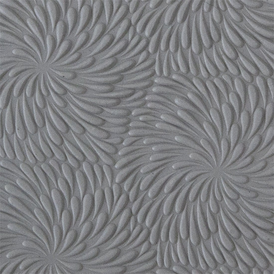 Texture Tile - Fireworks Fineline sample rolled into clay