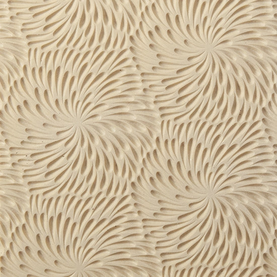 Texture Tile - Fireworks Fineline. Beige Texture Tiles are flexible, washable and can be used with any soft clay. Spritz with CoolSlip or dust on Dry Powder Release for stick-free impressions when using metal clay and polymer clay.