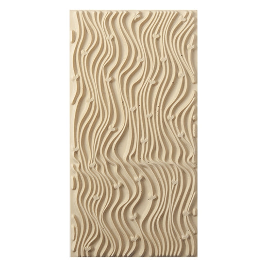 Texture Tile - Hearts on the Line. Beige Texture Tiles are flexible, washable and can be used with any soft clay. Spritz with CoolSlip or dust on Dry Powder Release for stick-free impressions when using metal clay and polymer clay.