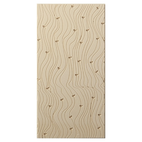 Texture Tile - Hearts on the Line Fineline. Beige Texture Tiles are flexible, washable and can be used with any soft clay. Spritz with CoolSlip or dust on Dry Powder Release for stick-free impressions when using metal clay and polymer clay.