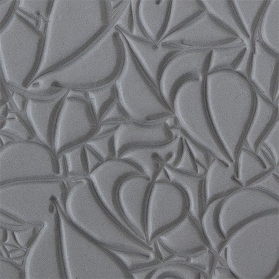 Texture Tile - Fall in Love sample rolled into clay