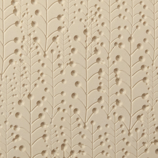 Texture Tile - Baby's Breath Embossed. Beige Texture Tiles are flexible, washable and can be used with any soft clay. Spritz with CoolSlip or dust on Dry Powder Release for stick-free impressions when using metal clay and polymer clay.