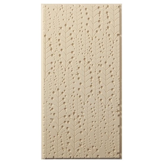 Texture Tile - Baby's Breath Embossed. Beige Texture Tiles are flexible, washable and can be used with any soft clay. Spritz with CoolSlip or dust on Dry Powder Release for stick-free impressions when using metal clay and polymer clay.