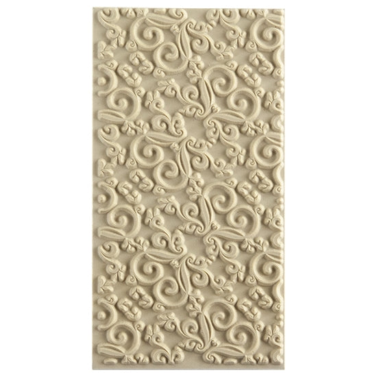 Texture Tile - Anniversary. Beige Texture Tiles are flexible, washable and can be used with any soft clay. Spritz with CoolSlip or dust on Dry Powder Release for stick-free impressions when using metal clay and polymer clay.