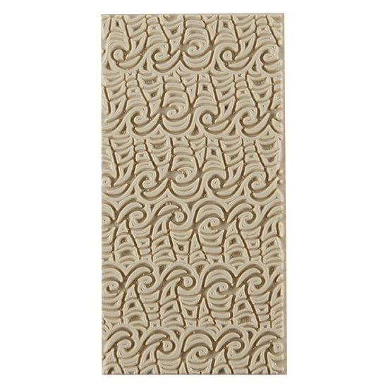 Texture Tile - Aborigine Web. Beige Texture Tiles are flexible, washable and can be used with any soft clay. Spritz with CoolSlip or dust on Dry Powder Release for stick-free impressions when using metal clay and polymer clay.