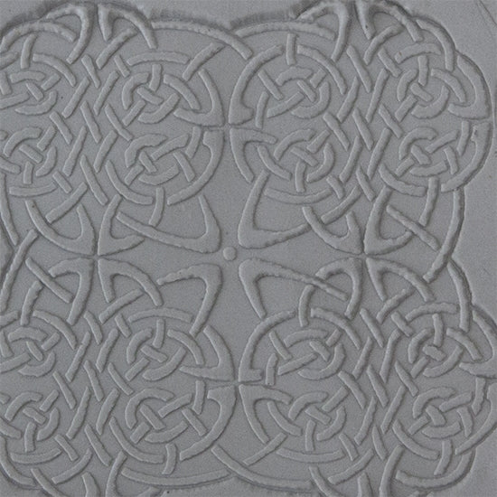 Texture Tile - Celtic Knots sample rolled into clay