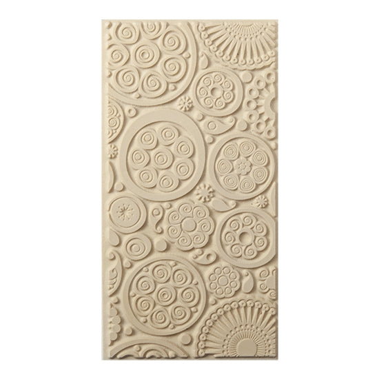 Texture Tile - Astro. Beige Texture Tiles are flexible, washable and can be used with any soft clay. Spritz with CoolSlip or dust on Dry Powder Release for stick-free impressions when using metal clay and polymer clay.