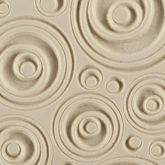 Texture Tile - Out of Sight Embossed. Beige Texture Tiles are flexible, washable and can be used with any soft clay. Spritz with CoolSlip or dust on Dry Powder Release for stick-free impressions when using metal clay and polymer clay.