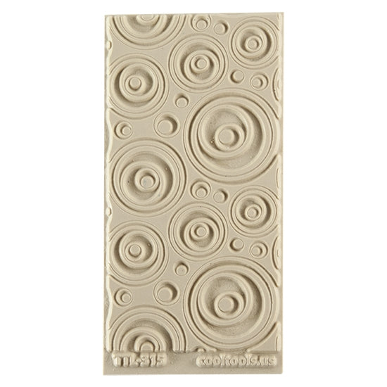 Texture Tile - Out of Sight Embossed. Beige Texture Tiles are flexible, washable and can be used with any soft clay. Spritz with CoolSlip or dust on Dry Powder Release for stick-free impressions when using metal clay and polymer clay.