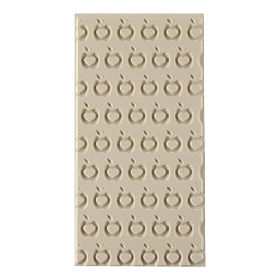 Texture Tile - The Heart is the Core Embossed. Beige Texture Tiles are flexible, washable and can be used with any soft clay. Spritz with CoolSlip or dust on Dry Powder Release for stick-free impressions when using metal clay and polymer clay.