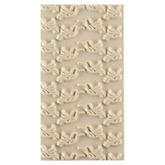 Texture Tile - Humming Around. Beige Texture Tiles are flexible, washable and can be used with any soft clay. Spritz with CoolSlip or dust on Dry Powder Release for stick-free impressions when using metal clay and polymer clay.