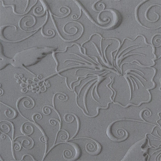 Texture Tile - Sweet Taste of Summer Fineline sample rolled into clay