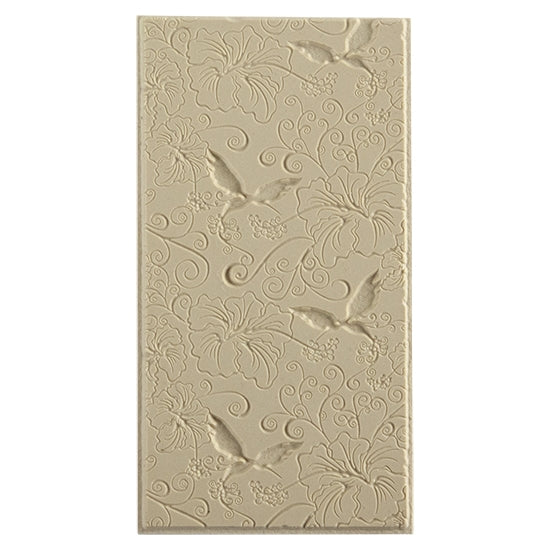 Texture Tile - Sweet Taste of Summer Fineline. Beige Texture Tiles are flexible, washable and can be used with any soft clay. Spritz with CoolSlip or dust on Dry Powder Release for stick-free impressions when using metal clay and polymer clay.