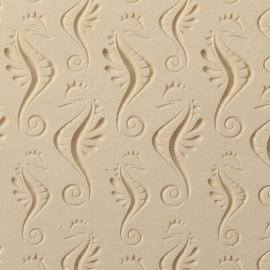 Texture Tile - Dragon of the Sea Fineline. Beige Texture Tiles are flexible, washable and can be used with any soft clay. Spritz with CoolSlip or dust on Dry Powder Release for stick-free impressions when using metal clay and polymer clay.