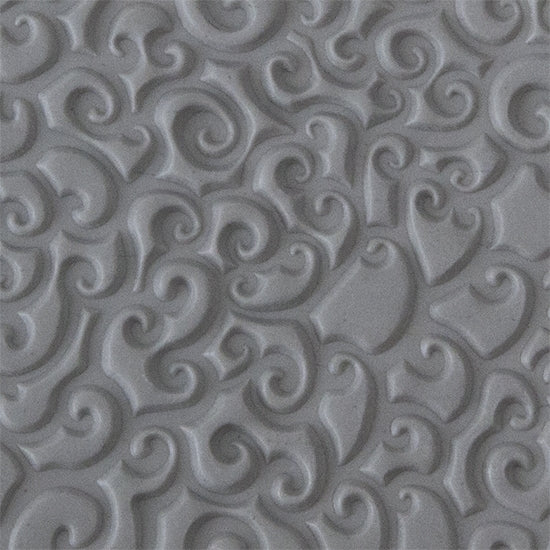 Texture Tile - Sea Foam sample rolled into clay