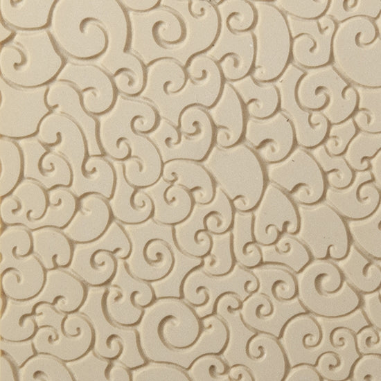 Texture Tile - Sea Foam Embossed. Beige Texture Tiles are flexible, washable and can be used with any soft clay. Spritz with CoolSlip or dust on Dry Powder Release for stick-free impressions when using metal clay and polymer clay.