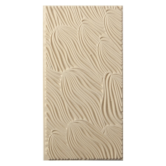 Texture Tile - Sea Current. Beige Texture Tiles are flexible, washable and can be used with any soft clay. Spritz with CoolSlip or dust on Dry Powder Release for stick-free impressions when using metal clay and polymer clay.