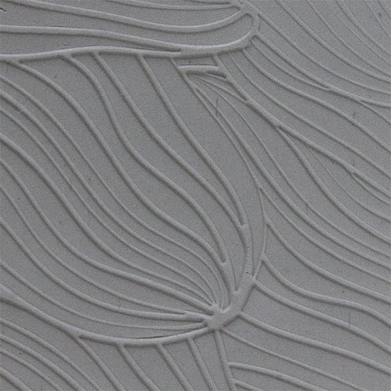 Texture Tile - Sea Current Embossed sample rolled into clay