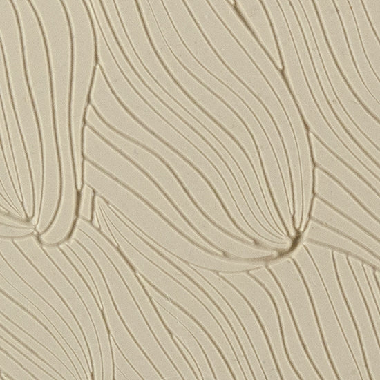 Texture Tile - Sea Current Embossed. Beige Texture Tiles are flexible, washable and can be used with any soft clay. Spritz with CoolSlip or dust on Dry Powder Release for stick-free impressions when using metal clay and polymer clay.