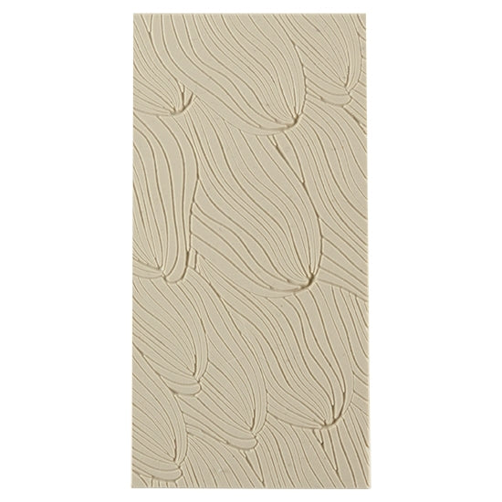 Texture Tile - Sea Current Embossed. Beige Texture Tiles are flexible, washable and can be used with any soft clay. Spritz with CoolSlip or dust on Dry Powder Release for stick-free impressions when using metal clay and polymer clay.