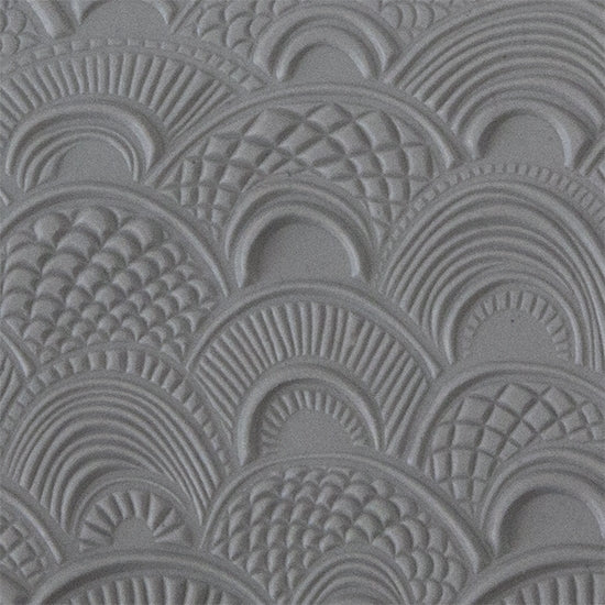 Texture Tile - Seashell Sunrise sample rolled into clay