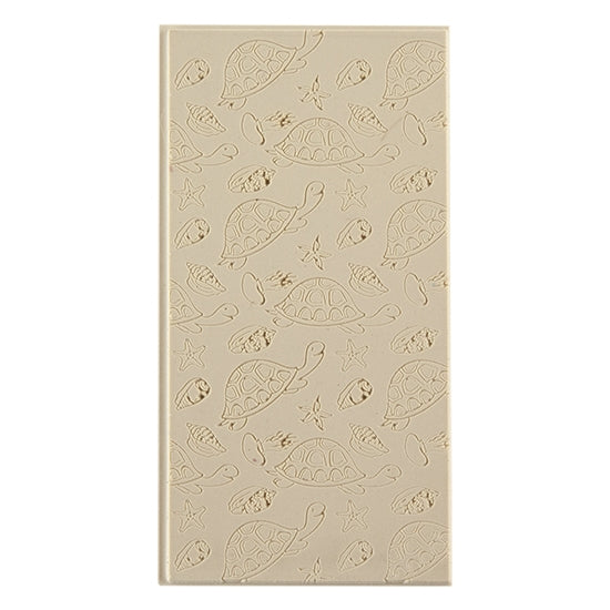 Texture Tile - Beach Party Fineline. Beige Texture Tiles are flexible, washable and can be used with any soft clay. Spritz with CoolSlip or dust on Dry Powder Release for stick-free impressions when using metal clay and polymer clay.