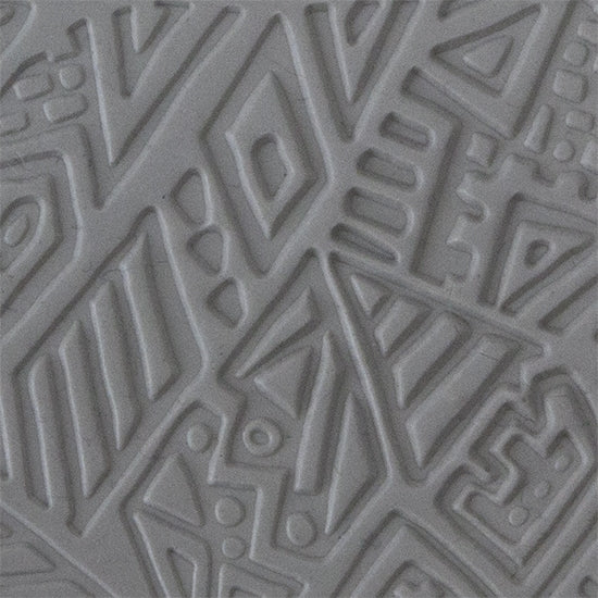 Texture Tile - Cave Maze sample rolled into clay