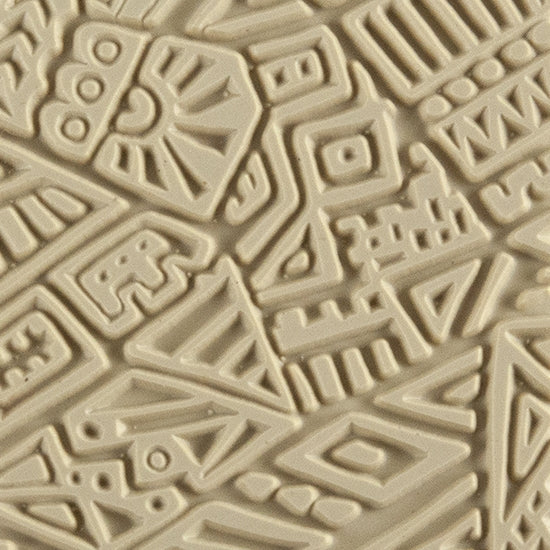 Texture Tile - Cave Maze. Beige Texture Tiles are flexible, washable and can be used with any soft clay. Spritz with CoolSlip or dust on Dry Powder Release for stick-free impressions when using metal clay and polymer clay.