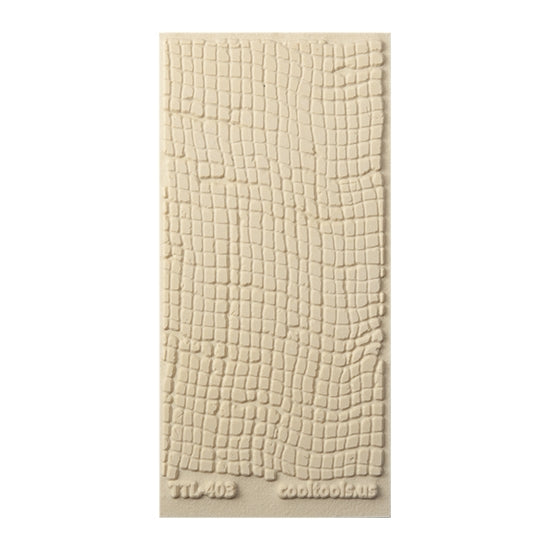 Texture Tile - Cheese Cloth. Beige Texture Tiles are flexible, washable and can be used with any soft clay. Spritz with CoolSlip or dust on Dry Powder Release for stick-free impressions when using metal clay and polymer clay.