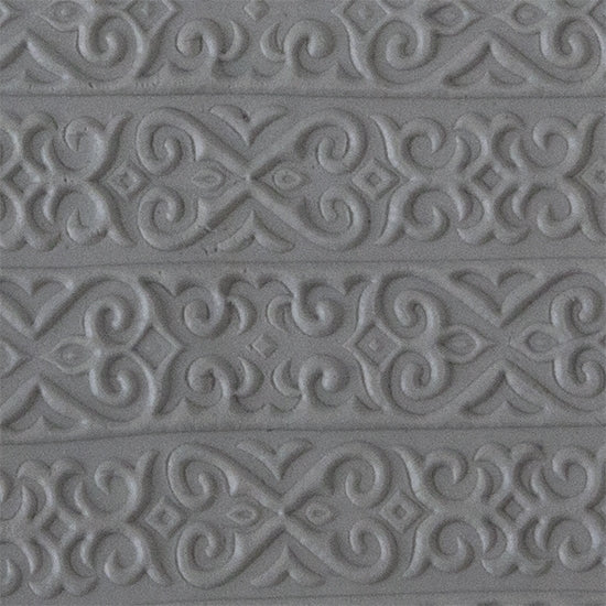 Texture Tile - Kazakh Horizontal sample rolled into clay