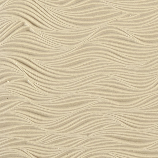 Texture Tile - Body Wave. Beige Texture Tiles are flexible, washable and can be used with any soft clay. Spritz with CoolSlip or dust on Dry Powder Release for stick-free impressions when using metal clay and polymer clay.