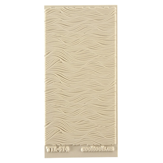 Texture Tile - Body Wave. Beige Texture Tiles are flexible, washable and can be used with any soft clay. Spritz with CoolSlip or dust on Dry Powder Release for stick-free impressions when using metal clay and polymer clay.