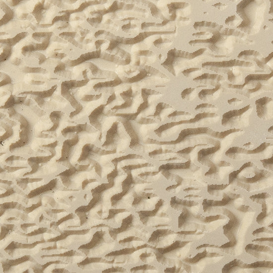 Texture Tile - Dark Water Embossed. Beige Texture Tiles are flexible, washable and can be used with any soft clay. Spritz with CoolSlip or dust on Dry Powder Release for stick-free impressions when using metal clay and polymer clay.