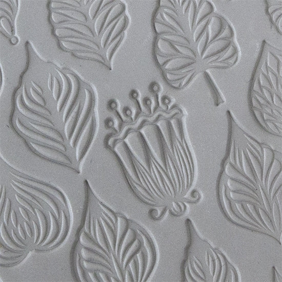 Texture Tile - Flower Shower sample rolled into clay