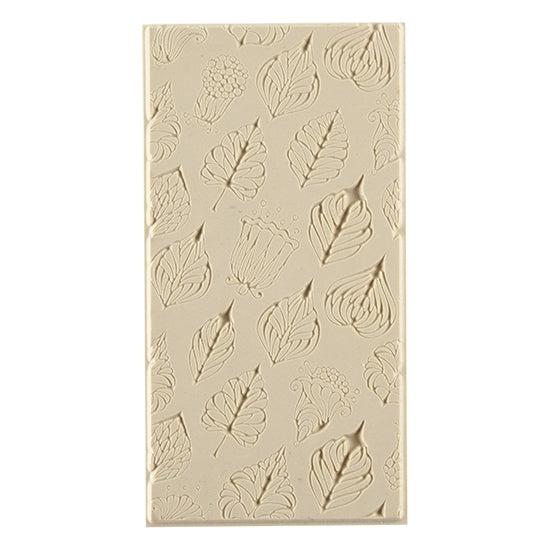 Texture Tile - Flower Shower. Beige Texture Tiles are flexible, washable and can be used with any soft clay. Spritz with CoolSlip or dust on Dry Powder Release for stick-free impressions when using metal clay and polymer clay.