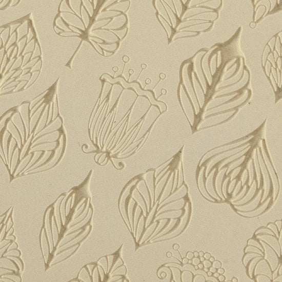 Texture Tile - Flower Shower Embossed. Beige Texture Tiles are flexible, washable and can be used with any soft clay. Spritz with CoolSlip or dust on Dry Powder Release for stick-free impressions when using metal clay and polymer clay.