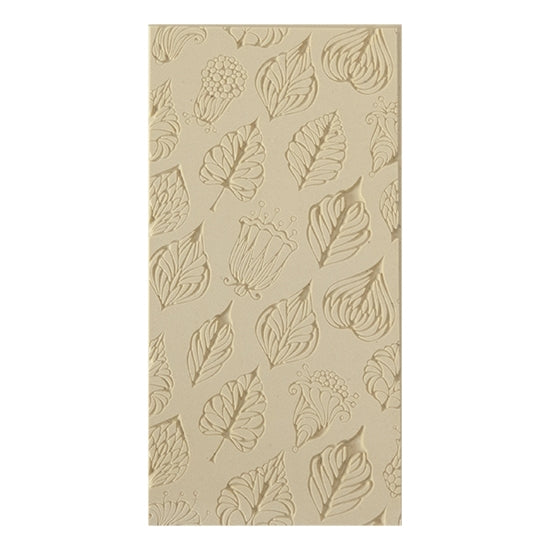 Texture Tile - Flower Shower Embossed. Beige Texture Tiles are flexible, washable and can be used with any soft clay. Spritz with CoolSlip or dust on Dry Powder Release for stick-free impressions when using metal clay and polymer clay.