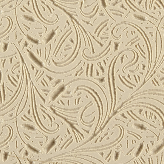 Texture Tile - Cattails. Beige Texture Tiles are flexible, washable and can be used with any soft clay. Spritz with CoolSlip or dust on Dry Powder Release for stick-free impressions when using metal clay and polymer clay.