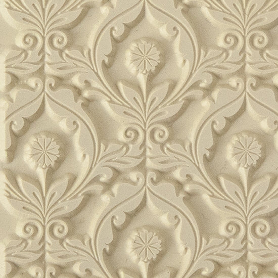 Texture Tile - Dandelion. Beige Texture Tiles are flexible, washable and can be used with any soft clay. Spritz with CoolSlip or dust on Dry Powder Release for stick-free impressions when using metal clay and polymer clay.