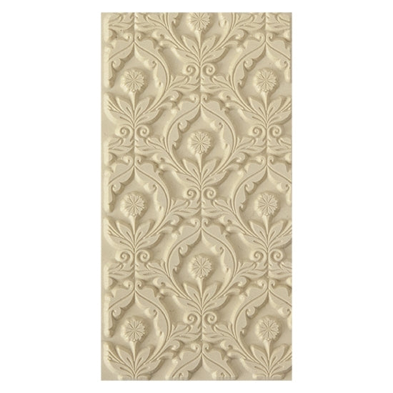 Texture Tile - Dandelion. Beige Texture Tiles are flexible, washable and can be used with any soft clay. Spritz with CoolSlip or dust on Dry Powder Release for stick-free impressions when using metal clay and polymer clay.